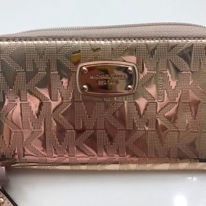 NWOT MK copper wristlet clutch purse